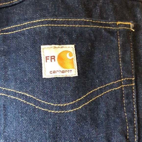 New Mens Jeans Carhartt Denim Straight Leg Blue Jeans Men’s Size 38X32 - Picture 7 of 13